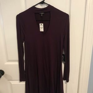 Never worn purple Express dress keyhole neck